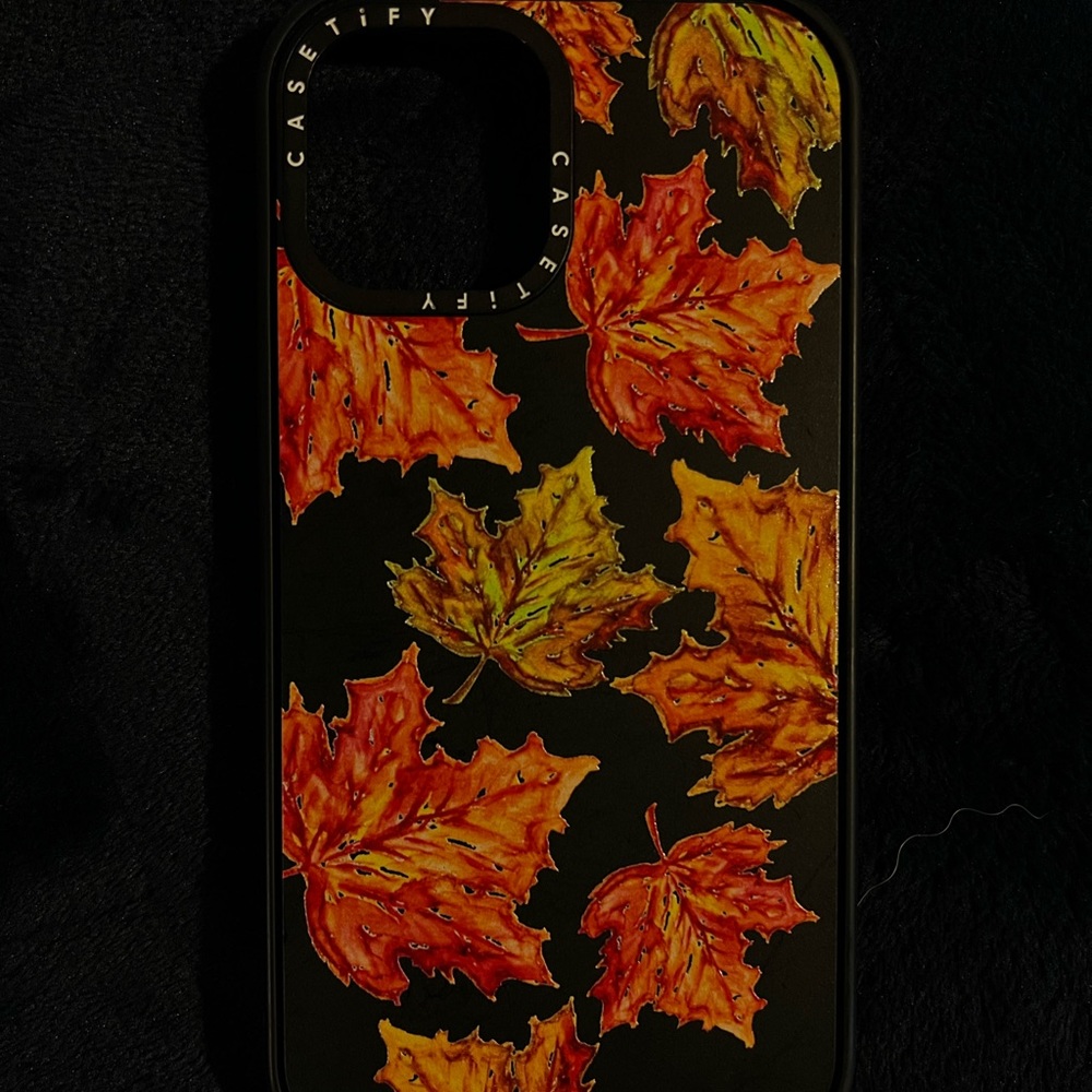 Casetify iPhone 12 pro max case autumn leaves